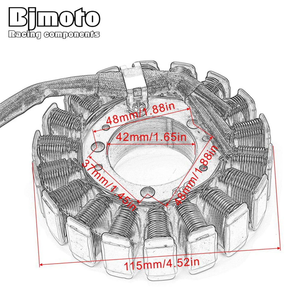 

BJMOTO Motorcycle Motocross 5PW-81410-00 Generator Stator Coil For Yamaha YZF R1 YZFR1 2002 2003 Motorbike Magneto Stators Coil