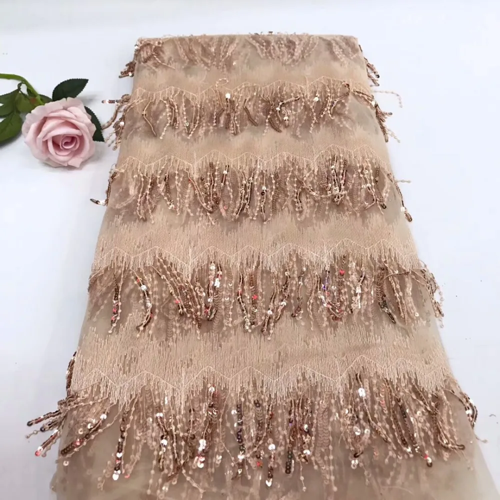 Design African Sequins Lace Fabric 2018 High Quality Advanced French Tulle Nigerian Net For Wedding | Дом и сад