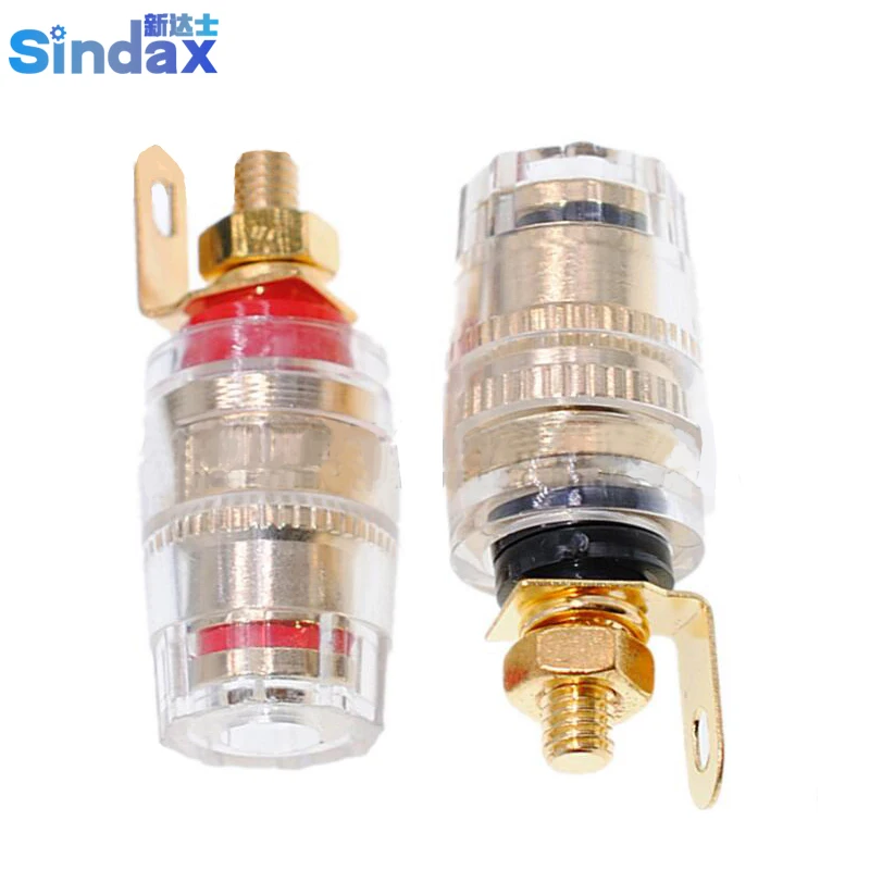 Sindax DIY CMC зажимный винт 4 мм прозрачный Динамик Чистый медный с золотым покрытием