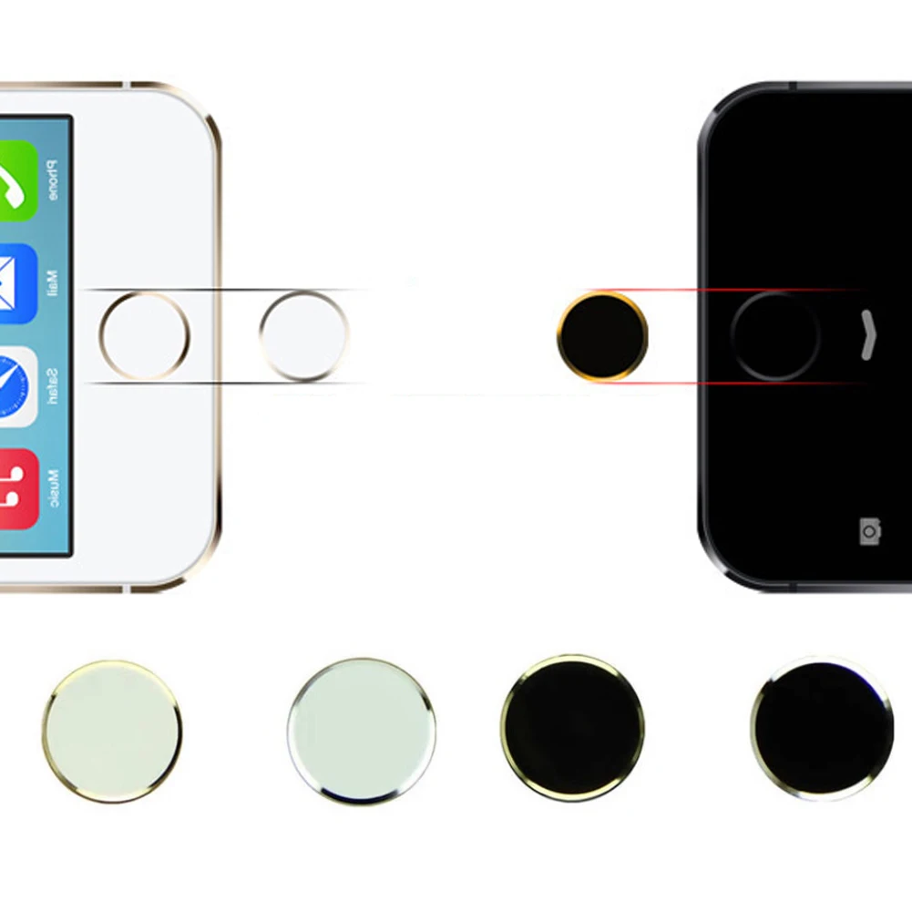 Brand New Home Button Key to Paste Stickers Plus Fingerprint Recognition For 5s 6 6s 7 plus #1109 | Мобильные телефоны и