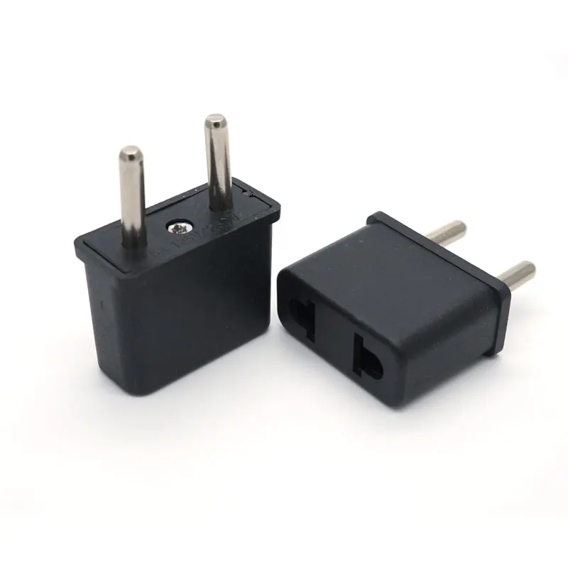 Дорожный конвертер адаптер США в ЕС AC штепсельная вилка бытовые вилки черный