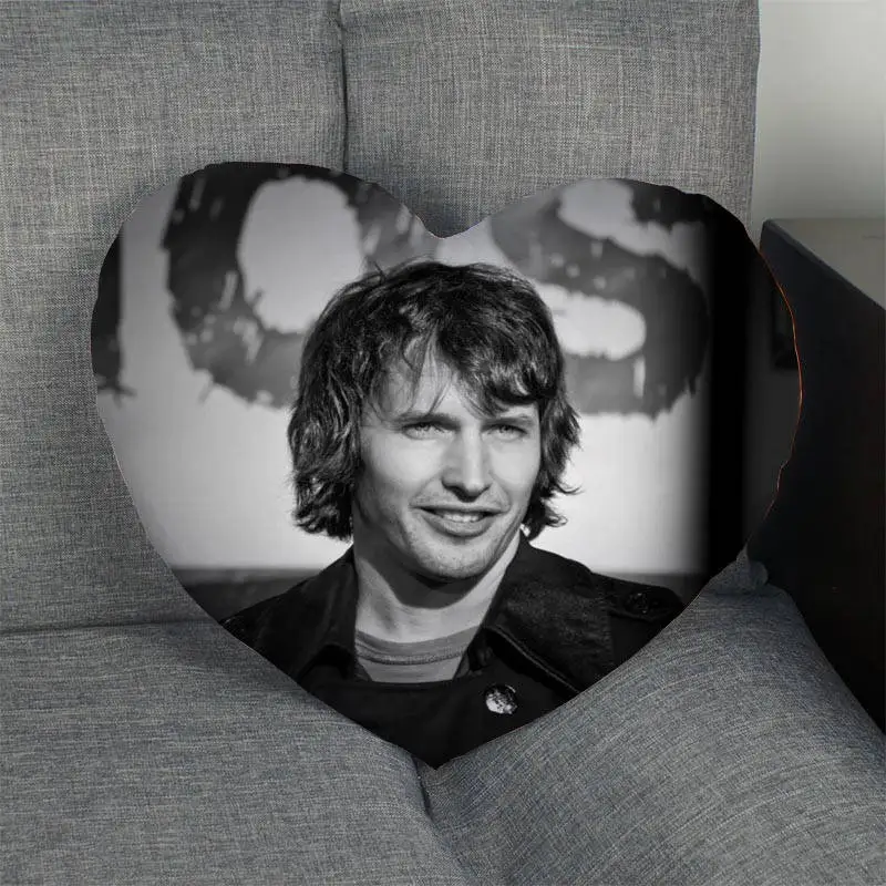 Изготовленный На Заказ James Blunt сердце Форма Наволочка на заказ застежки молнии