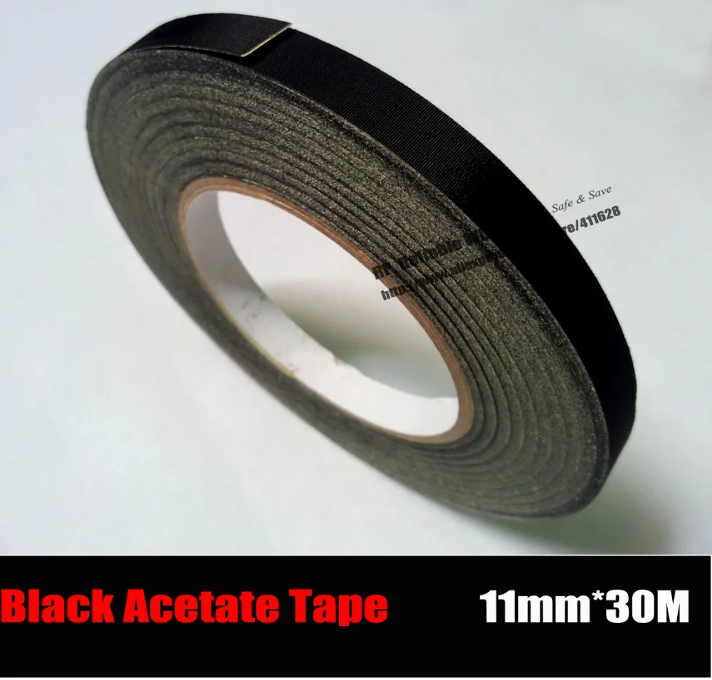 

(11mm*30M) Black Cloth Black Glue, Insulate Acetate Tape