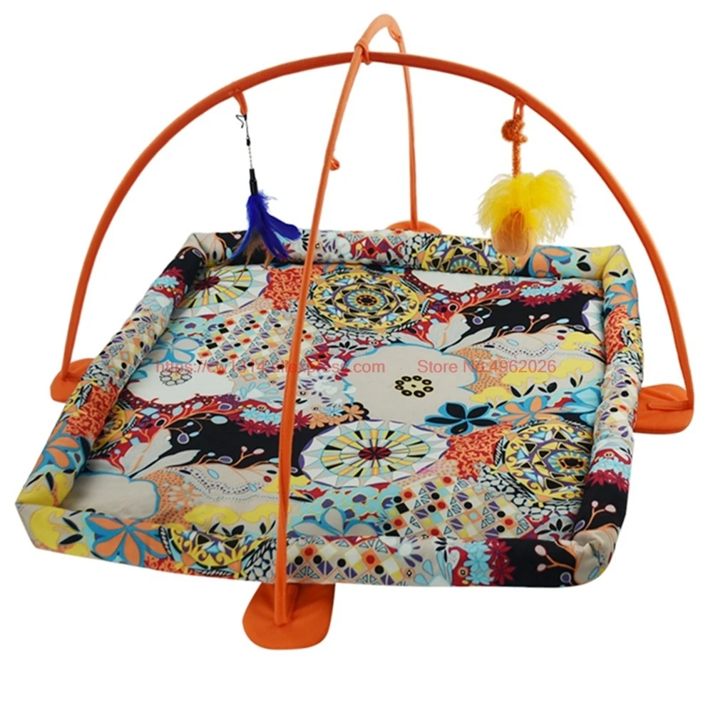 С веселым Забавный звонок кошка палатка игрушка для домашней кошки игрушечный