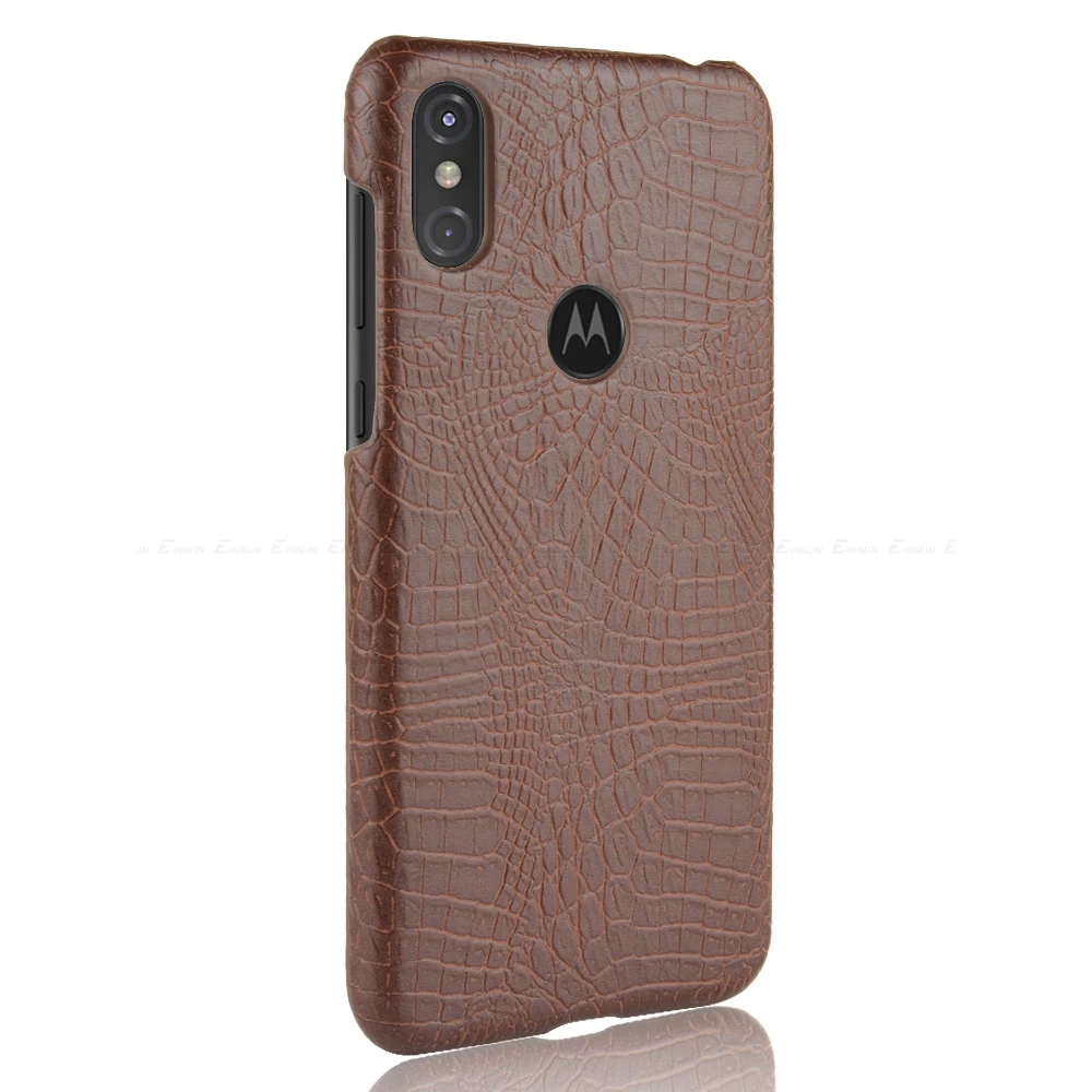Жесткий кожаный чехол из крокодиловой змеиной кожи для Motorola Moto One power E5 G7 G6 G5S G5 G4 Z Z2 Play X4 X C Plus