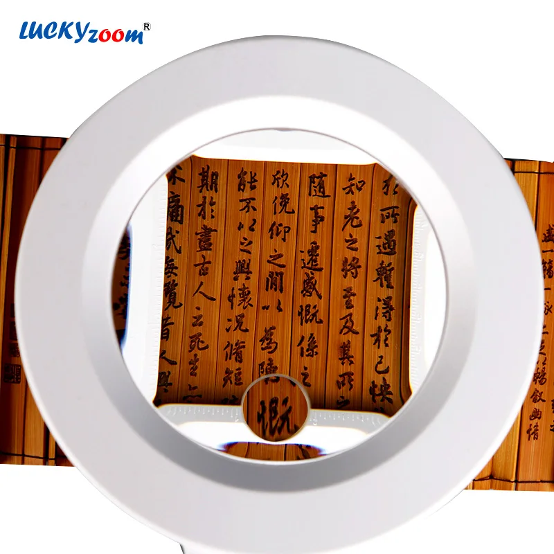 Luckyzoom настольная Складная лупа 2X 5X Зарядка светодиодный освещенный увеличитель увеличительные очки многофункциональная Лупа третьей руки