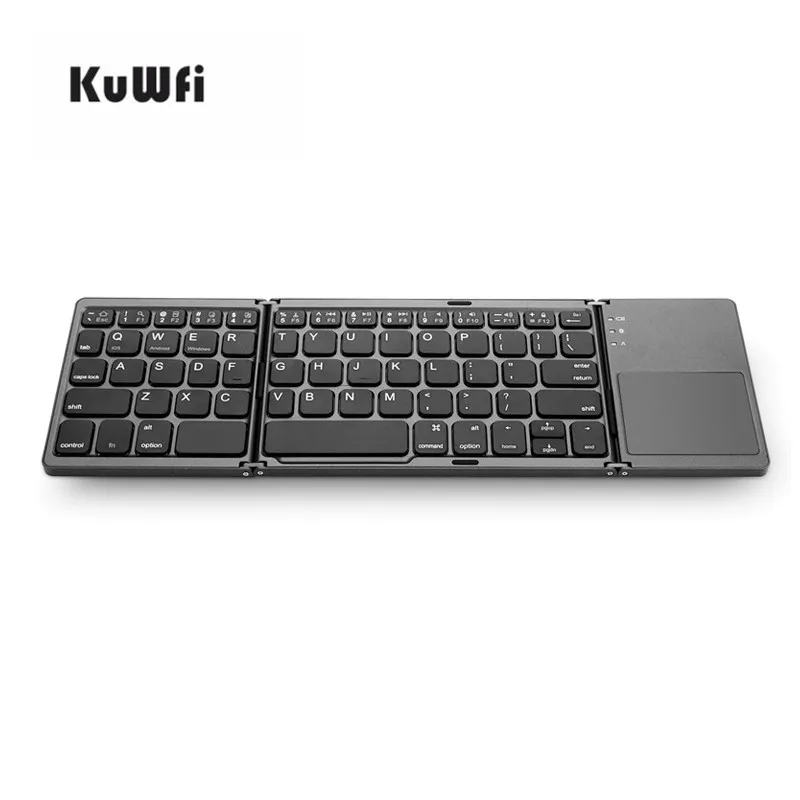 KuWfi двухместная Складная Bluetooth клавиатура Мини Портативная Беспроводная