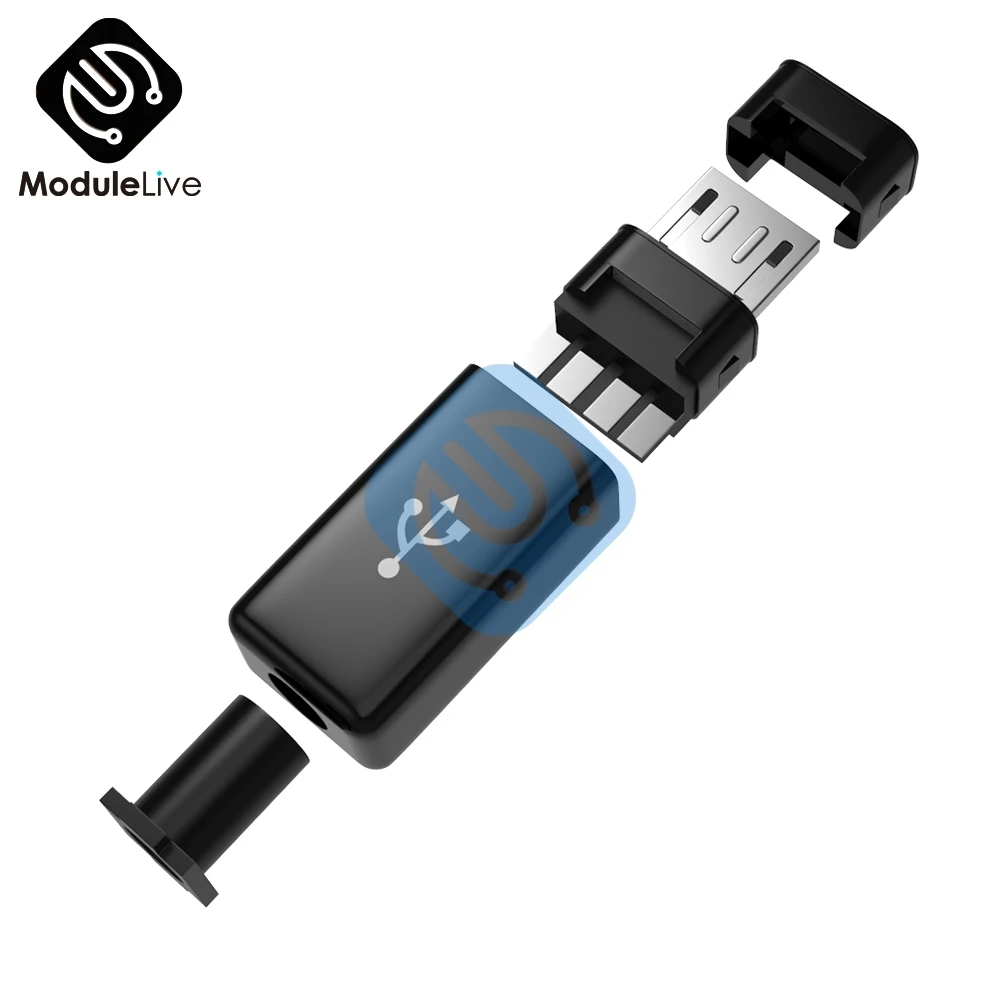 5 шт. штекер Micro USB комплект для самостоятельной сборки с черными