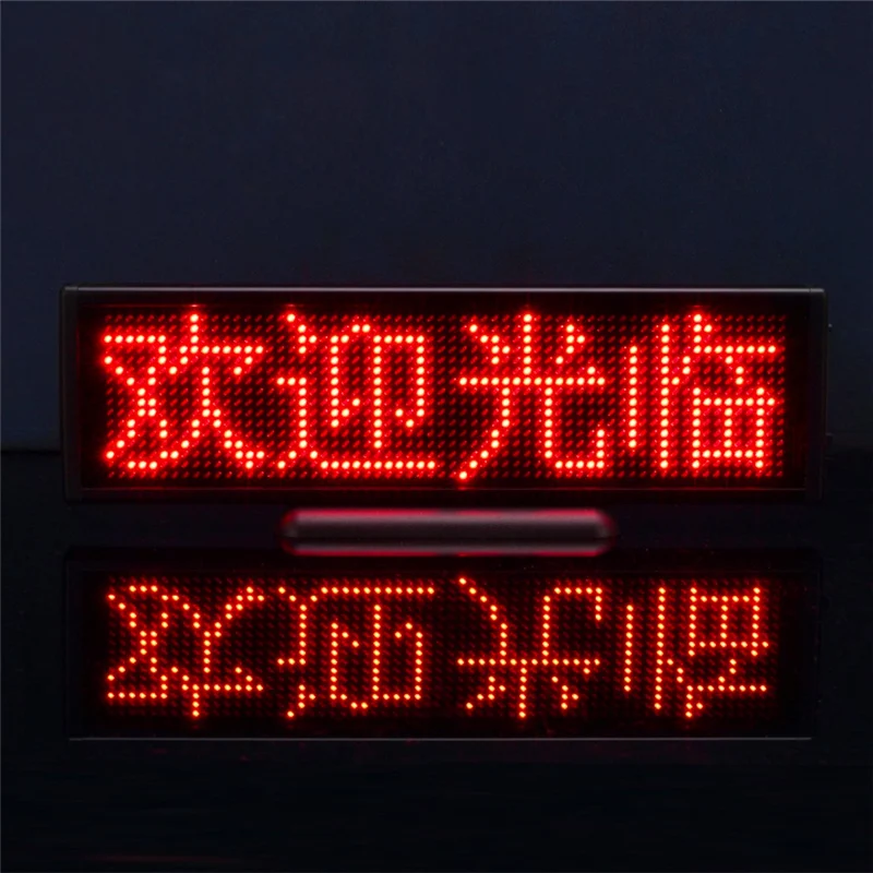 Программируемый красный светодиодный дисплей LED бейдж отображения рабочего