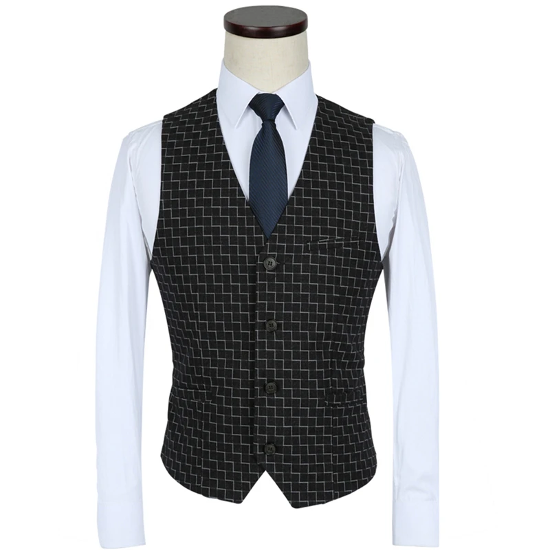 Клетчатый костюм для мужчин 2019 бренда Slim Fit Нарядные Костюмы свадьбы осень M 5XL