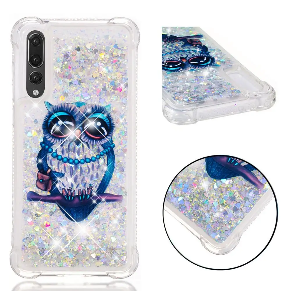 Мягкий силиконовый чехол с жидким песком для Huawei P20 Pro Lite Mate 20 P Smart Honor 6X 7A 7X 8X Etui Hoesjes