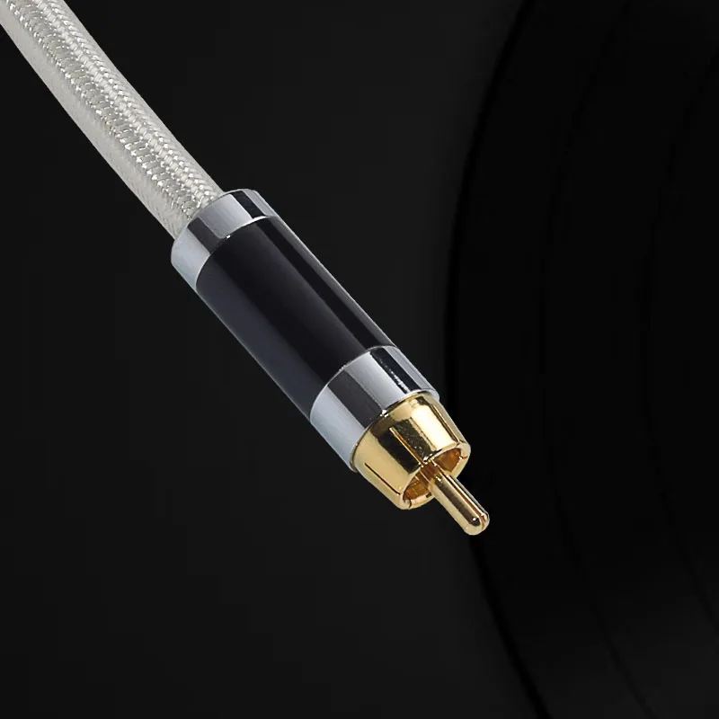Цифровой коаксиальный аудио видео кабель ATAUDIO Hifi Rca Hi end медь и серебро RCA штекер