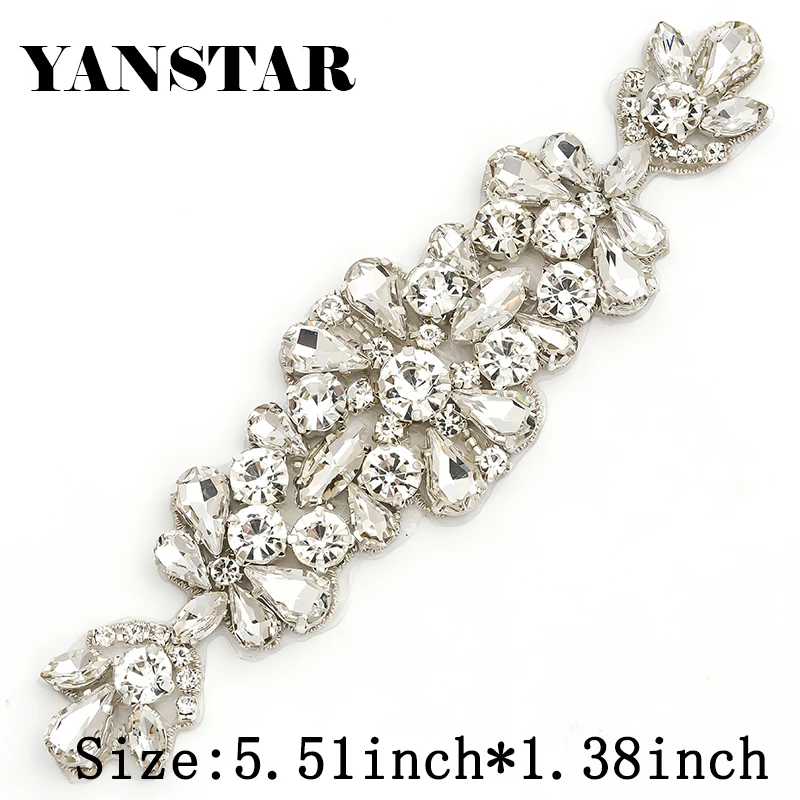 YANSTAR (1 шт.) оптовая продажа 14*5 см свадебный пояс из розового золота со стразами и