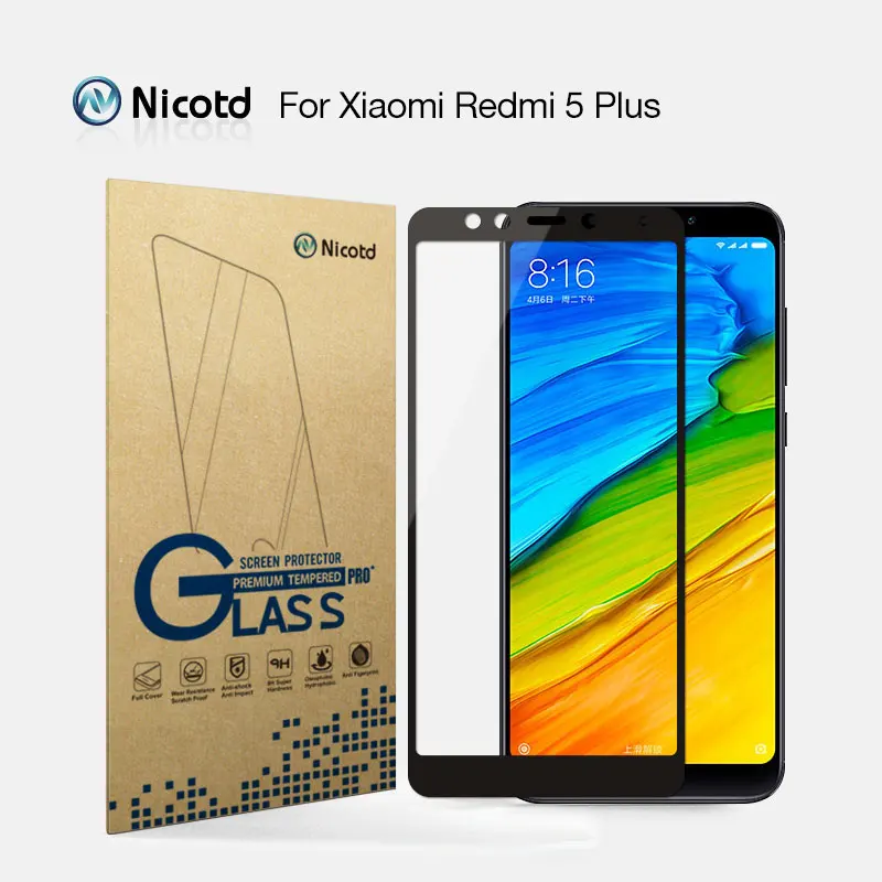 2.5D полное покрытие закаленное стекло для Xiaomi Redmi 5 Plus 5,9" Полное покрытие экрана Защитная пленка для Redmi 5 5a защитное стекло