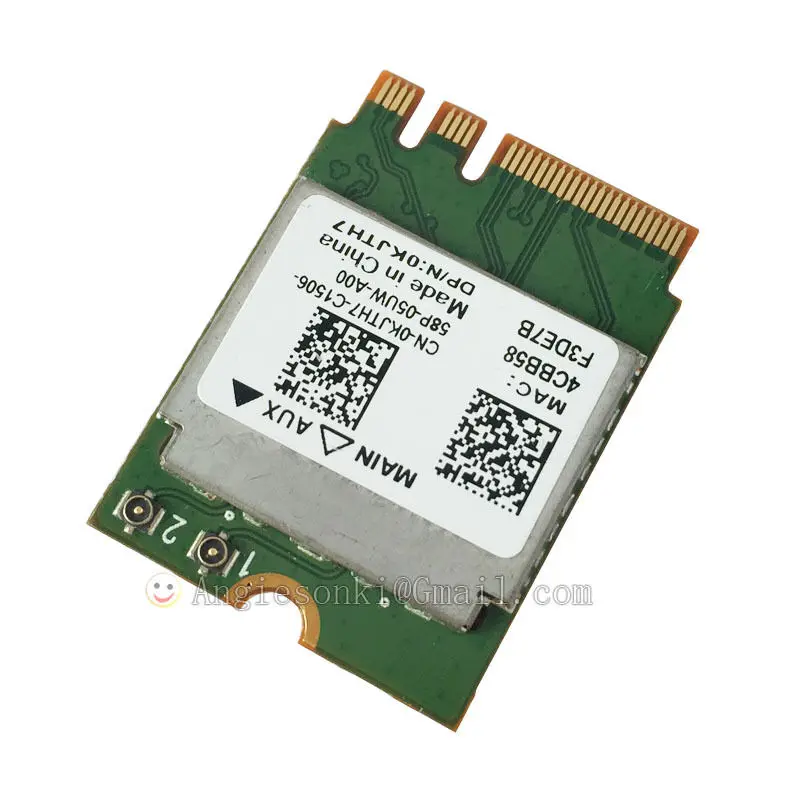 

KJTH7/0KJTH7 DW1801 BT 4.0 Combo M.2 300Mbps 802.11abgn NGFF WIFI WLAN Card RTL8723BE for Dell Inspiron 20 15 14 11 Laptop