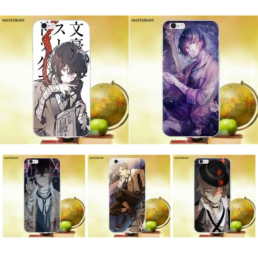 Мягкие чехлы для телефонов из ТПУ с японским аниме Bungou Stray Dogs чехол Apple iPhone X XS Max XR 4