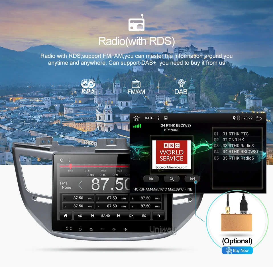 Uniway AXTS1071 2 г+ 32 г Octa 8 ядра android 8.1 автомобильный DVD для Hyundai Tucson/IX35 Мультимедиа автомобилей Радио GPS
