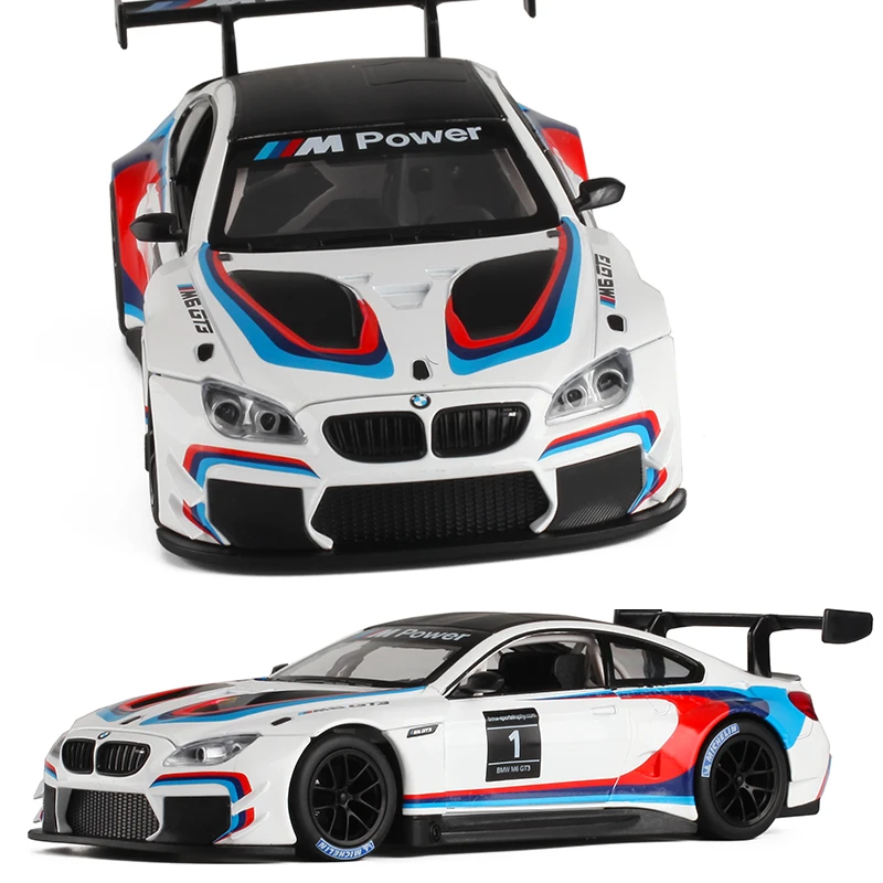 1:24 BM M6GT3 мастер супер гоночный симулятор открытая дверь сплав модель автомобиля игрушка украшение