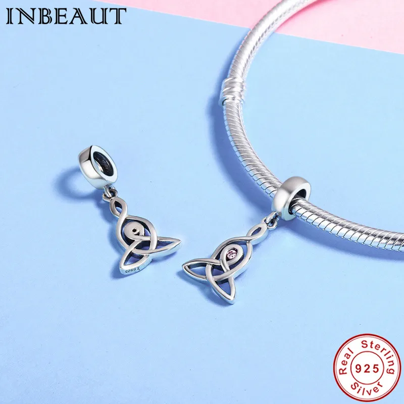 INBEAUT 925 пробы серебряный кулон на удачу, подвеска для защиты, модный браслет, ожерелье, ювелирные аксессуары