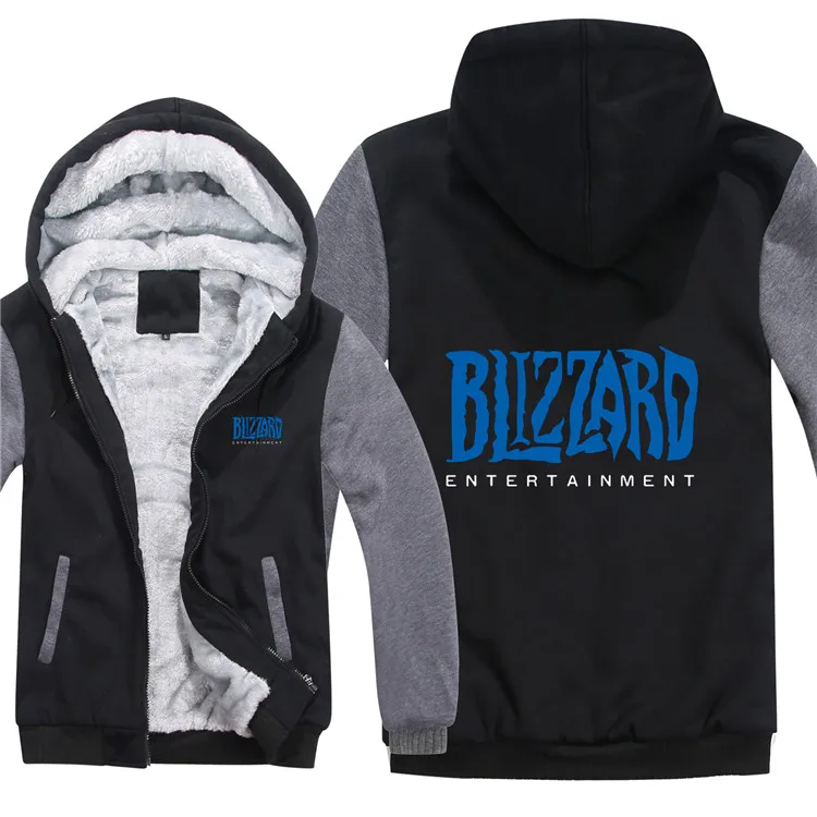 Модные новые толстовки Blizzard зимняя флисовая толстовка Blizzard игровое Пальто Теплая мужская Толстовка высокого качества - Цвет: As picture