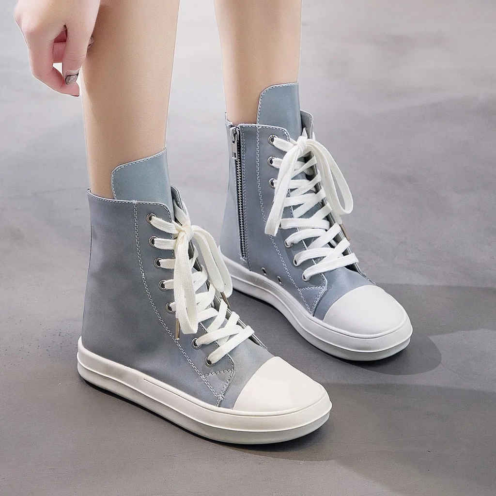 SAGACE/Женская парусиновая Вулканизированная обувь на молнии для девочек туфли