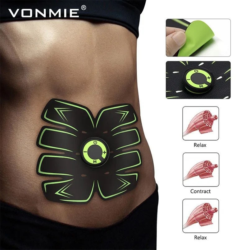 VONMIE электро Estimulador Muscular S5C06 живот вибрирующий для похудения Пояс целлюлит десятки