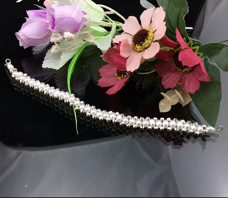 ZCD браслет 520 + подлинный 4-5 мм метров безупречный натуральный пресноводный жемчуг