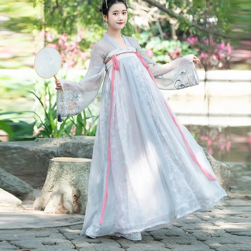

2019 Hanfu Chinese Dance Costume Traditional Performance Clothing Women Ancient Crane Dress Han Dynasty Cosplay Wear For Lady