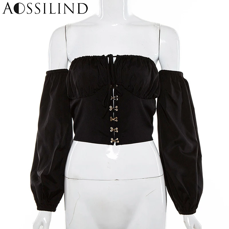 Женская футболка AOSSILIND белая с коротким рукавом и вырезом лодочкой лето