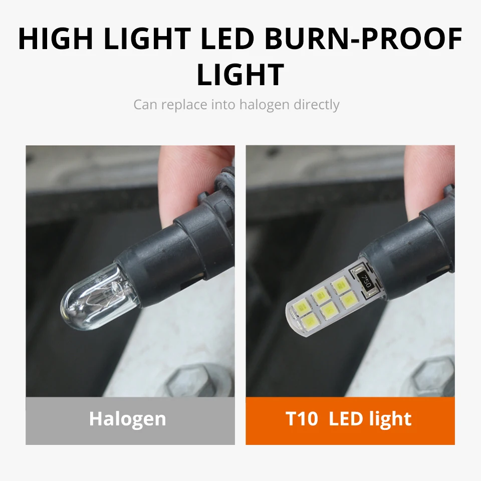 Oslamp 4 шт. T10 Canbus Светодиодная Лампочка W5W 192 SMD Автомобильная светодиодная