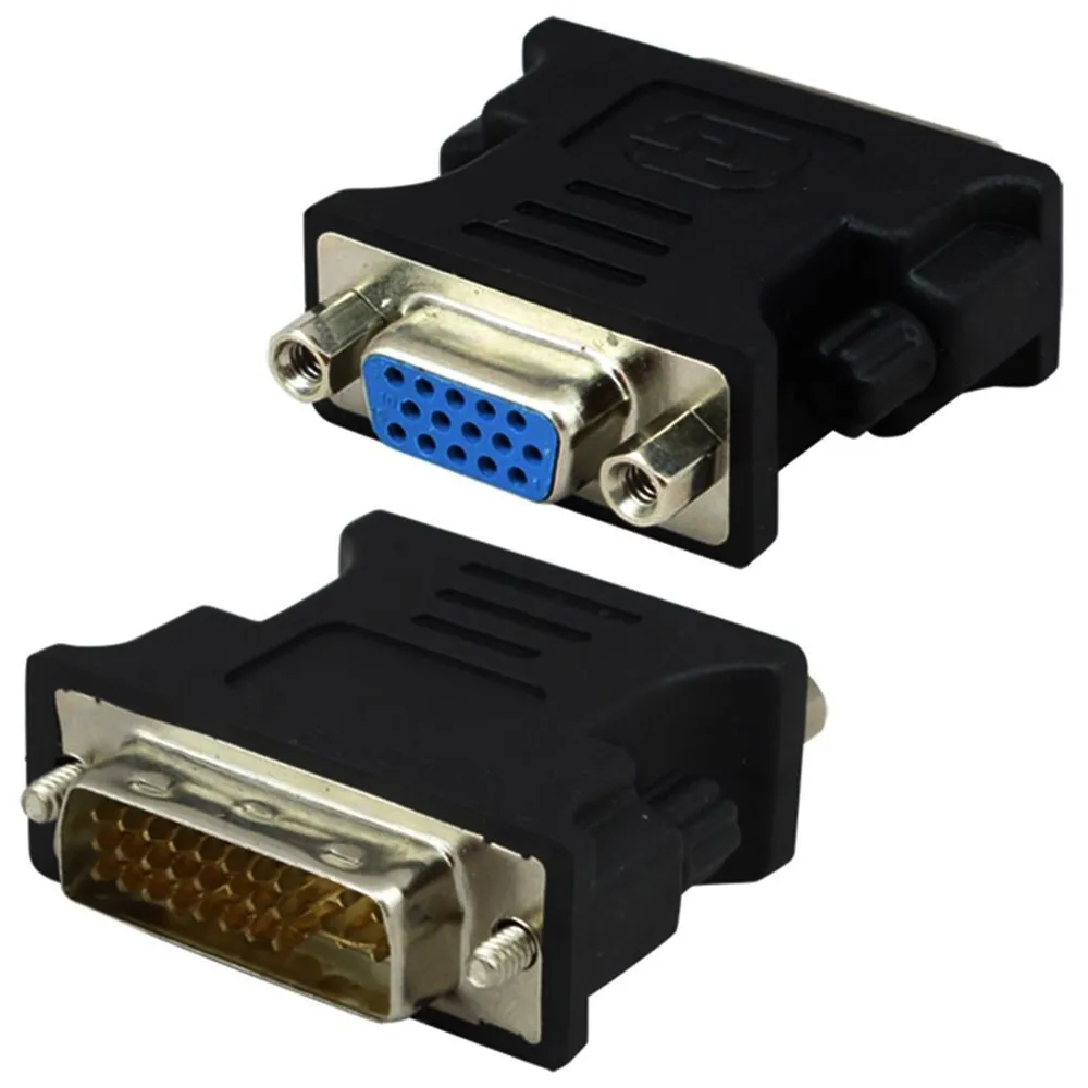 DVI I 24 + 5 Pin папа к VGA HD15 Женский видео конвертер адаптер 1080P для HDTV PC TV DVD LCD Монитор