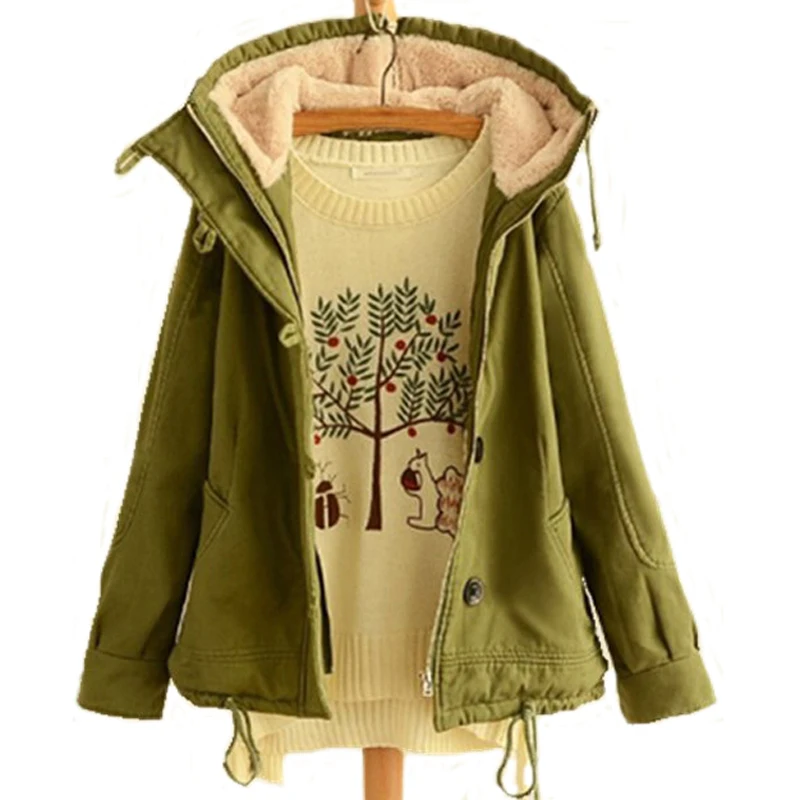 Зимние женские кашемировые ватные пальто с капюшоном женское повседневное