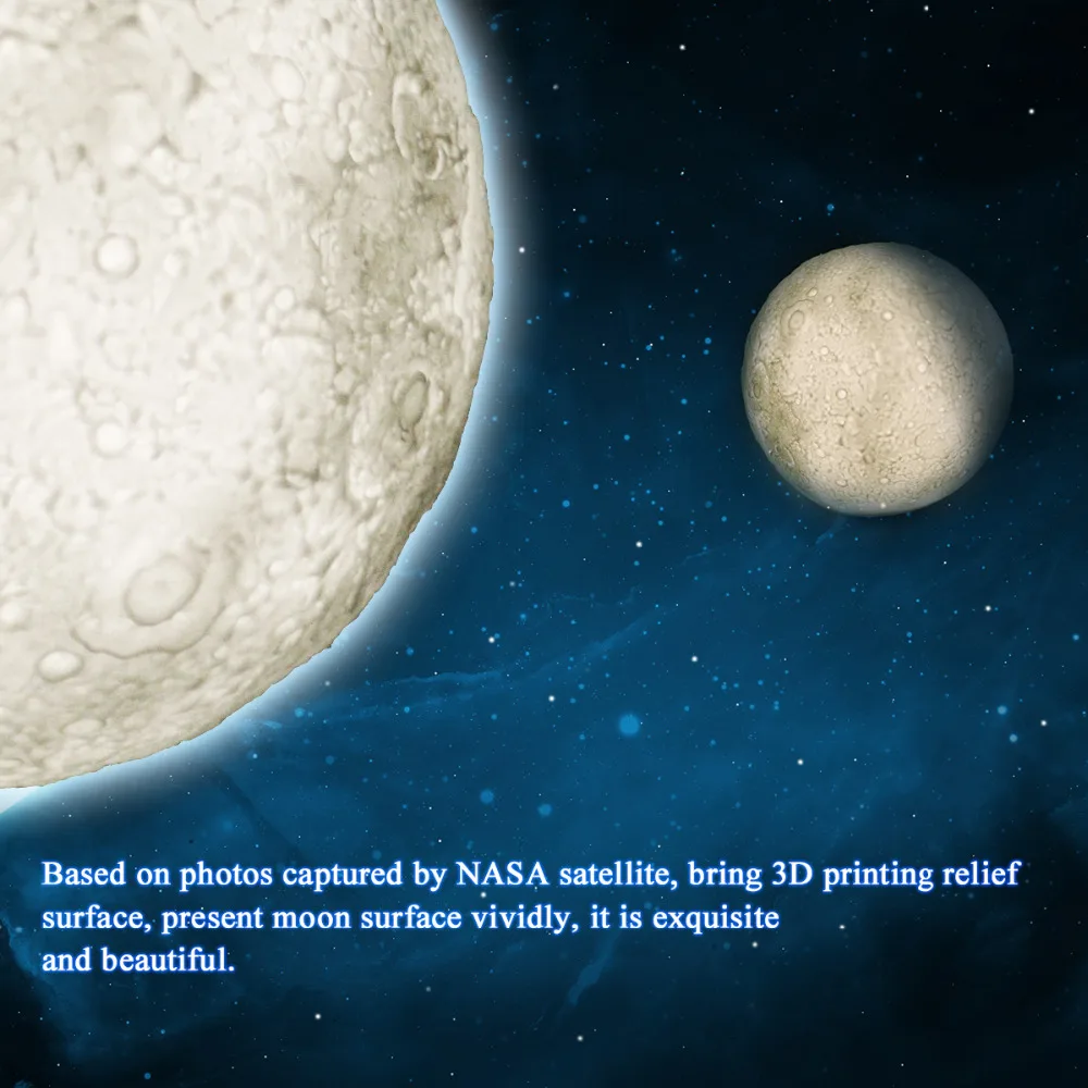 новый год 3D волшебная луна ночь лунный свет настольная лампа USB Перезаряжаемые 3