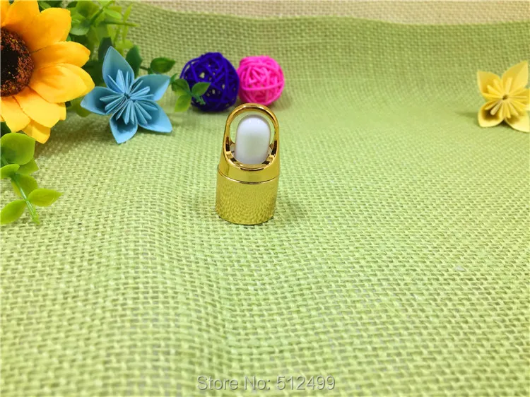 5 шт./лот Бутылочки для эфирного масла колпачок с золотой/серебряной крышкой