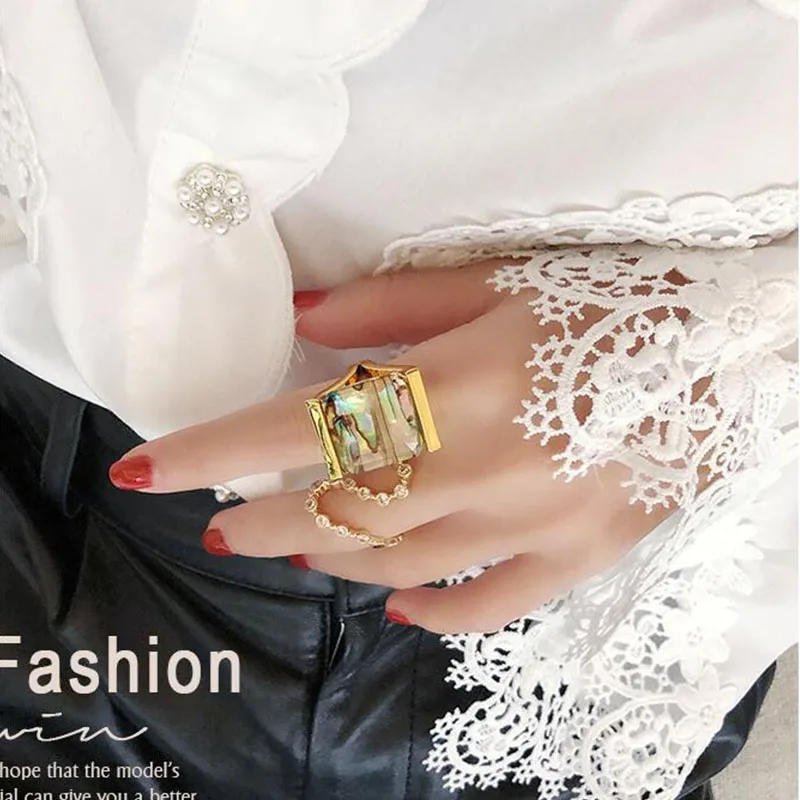 Новая мода из золота с уникальным дизайном цвет s-образный горный хрусталь кольца