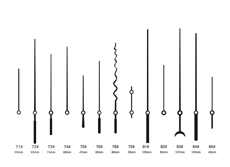 Оптовая продажа 100 шт. кварцевые часы секунды игла металлические указатель