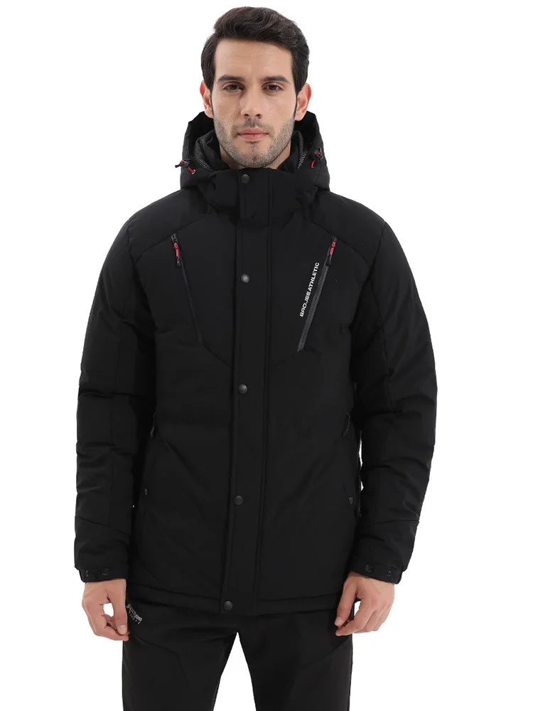 

2018 new men's clothing winter cotton clothes warmth cold proof waterproof hat thickened mountaineering suit