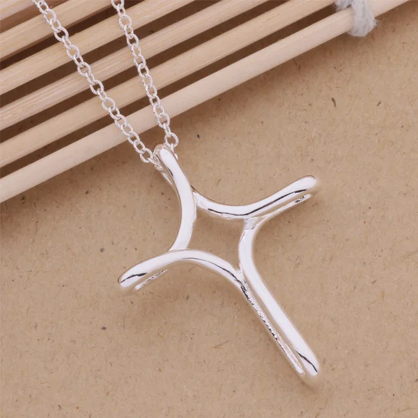 AN288 Hot sterling Necklace fashion jewelry pendant Three-dimensional cross /gnaapeha armajita silver color | Украшения и