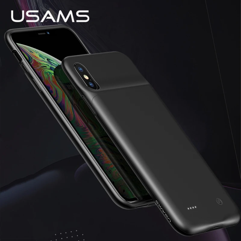 USAMS чехол для iPhone ммач батарея 4000 XR XS Max внешний зарядный запасные аккумуляторы