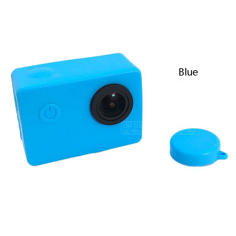 Силиконовый чехол с крышкой объектива для sjcam sj4000 sj5000 защитный грязепроницаемая