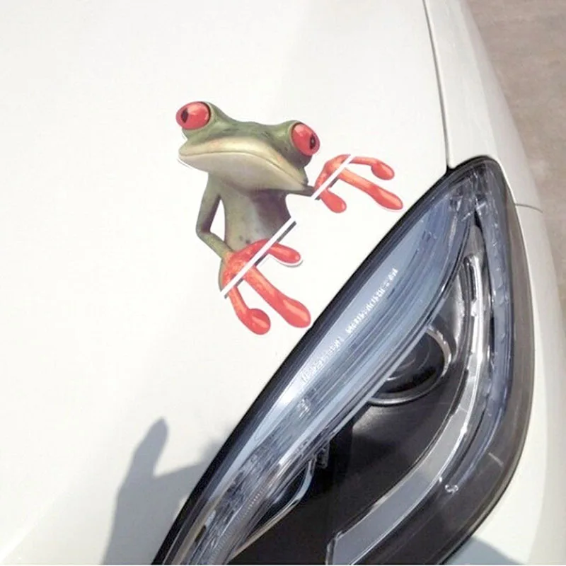 1 шт. 3D мультфильм открытым Frosch классные наклейки на автомобиль смешные
