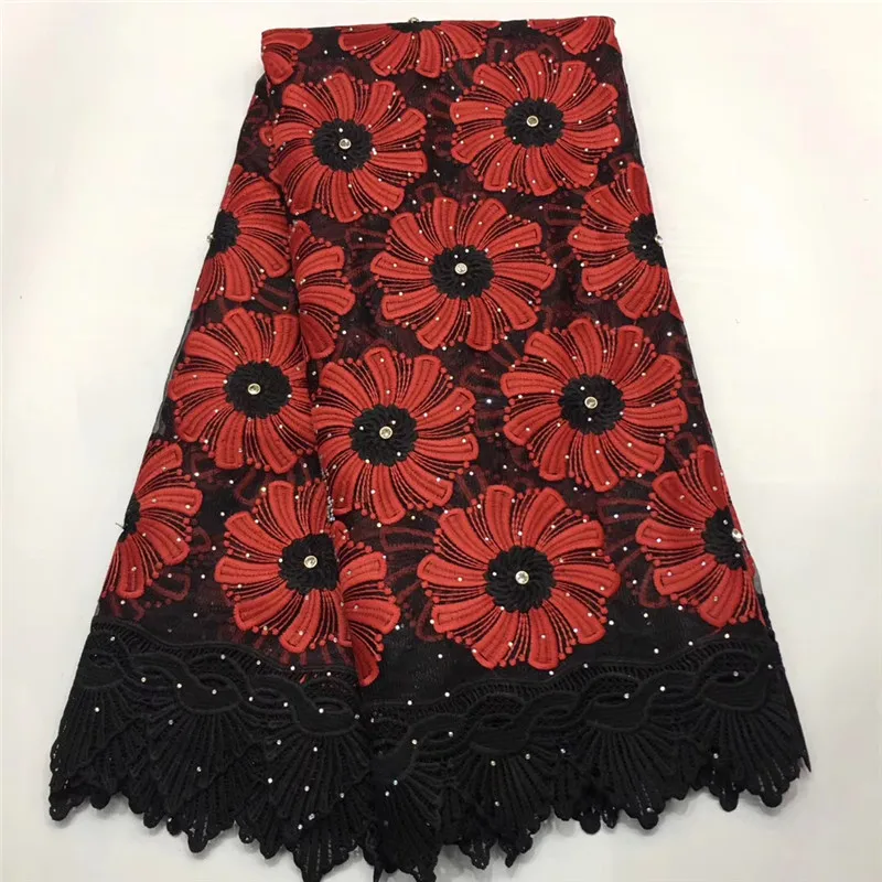 Новейший стиль 2019 африканская кружевная ткань с камнями нигерийский Свадебный