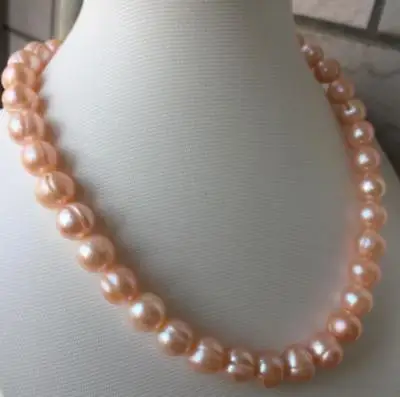 HUGE 18&quot10-11mm natural south sea genuine gold pink baroque pearl necklace | Украшения и аксессуары