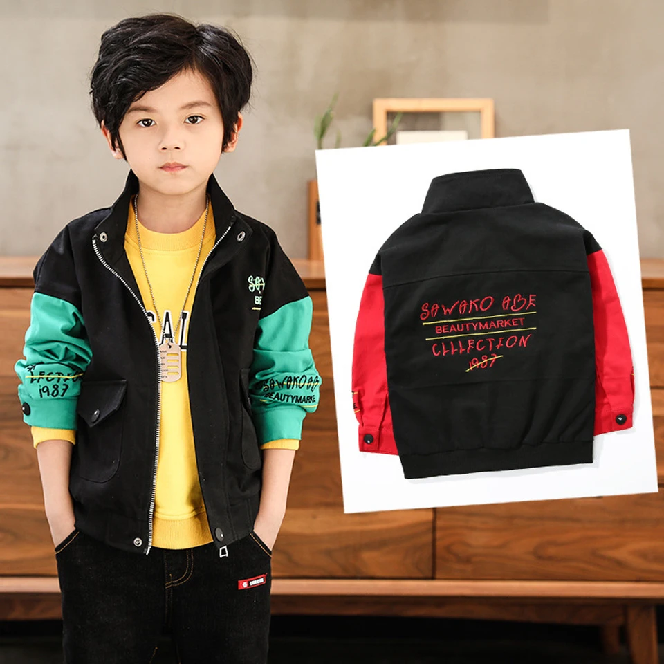 Модная весенняя куртка для мальчиков пальто и куртки детей осень 2018 брендовая