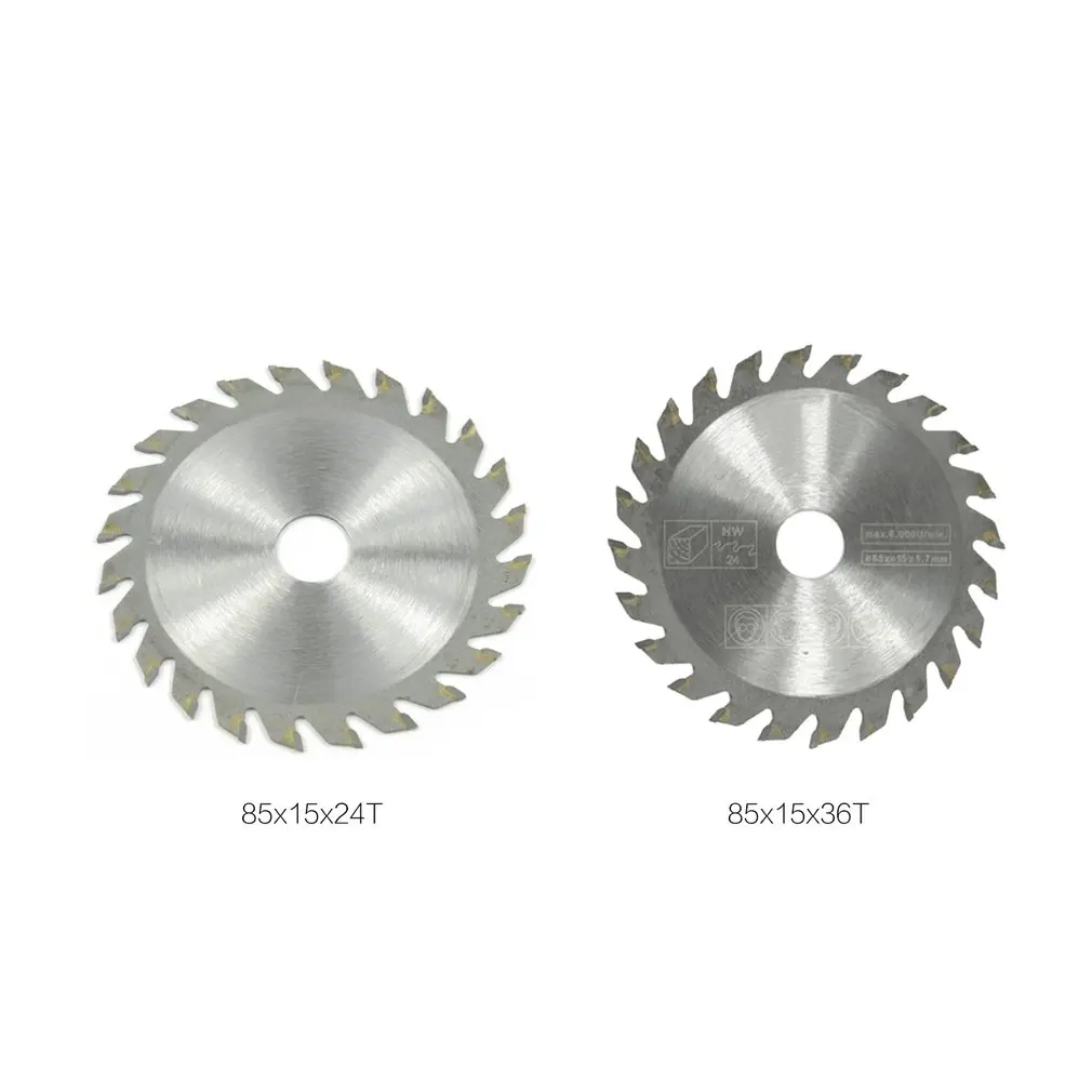 36/24 Teeth TCT Circular Saw Blade Wheel Discs TCT Alloy Woodworking Multifunctional Saw Blade For Wood Metal Cutting 85x15MM