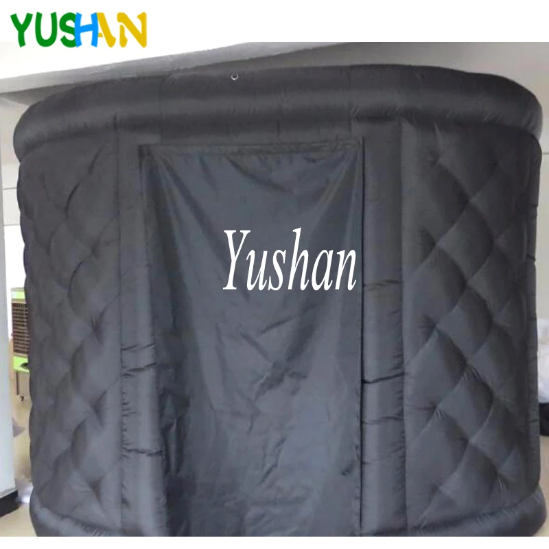 Black Or White Oval Inflatable Photo booth backdrops with 1 curtain door LED lights portable party sales | Дом и сад