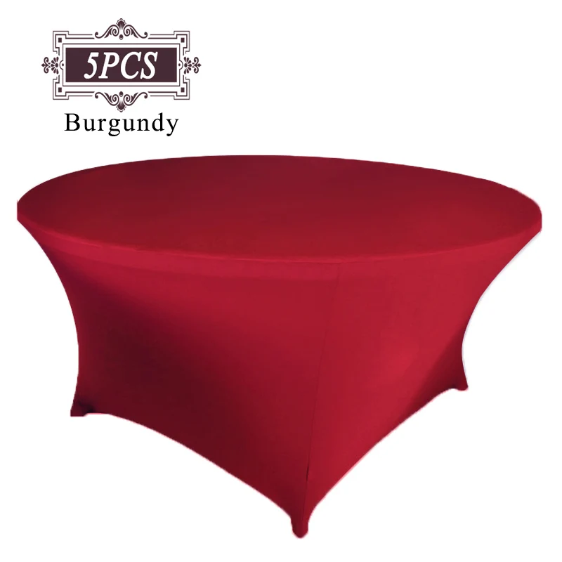 Бесплатная доставка 5 шт. круглая белая приталенная скатерть Универсальный