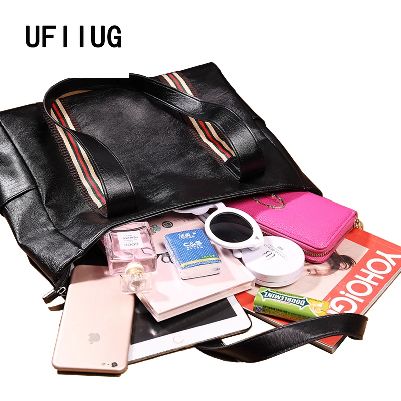 Роскошная Брендовая женская большая сумка из мягкой искусственной кожи