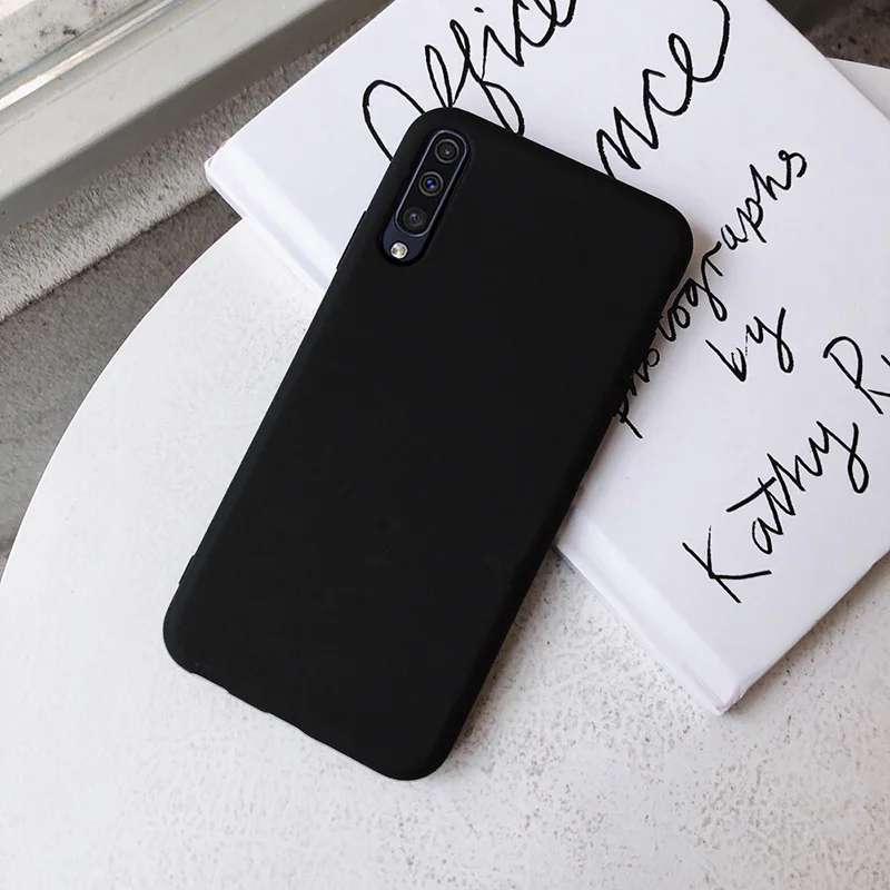 Black Чехол для samsung galaxy a50 a70 s8 s10 a40 a20 a30 s9 plus note 9 10 8 a7 a8 s7 edge a10 m10 a71 a51 чехол Чехол-футляр - Цвет: Black