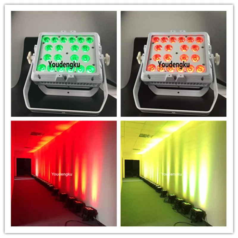 

6 pieces building color wash 20*18W rgbwa+uv 6in1 dmx512 control wall washer led outdoor